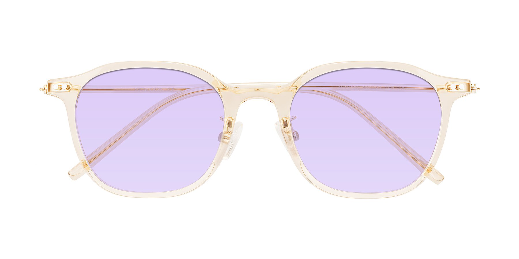 Folded Front of Bicknell in Light Orange with Light Purple Tinted Lenses