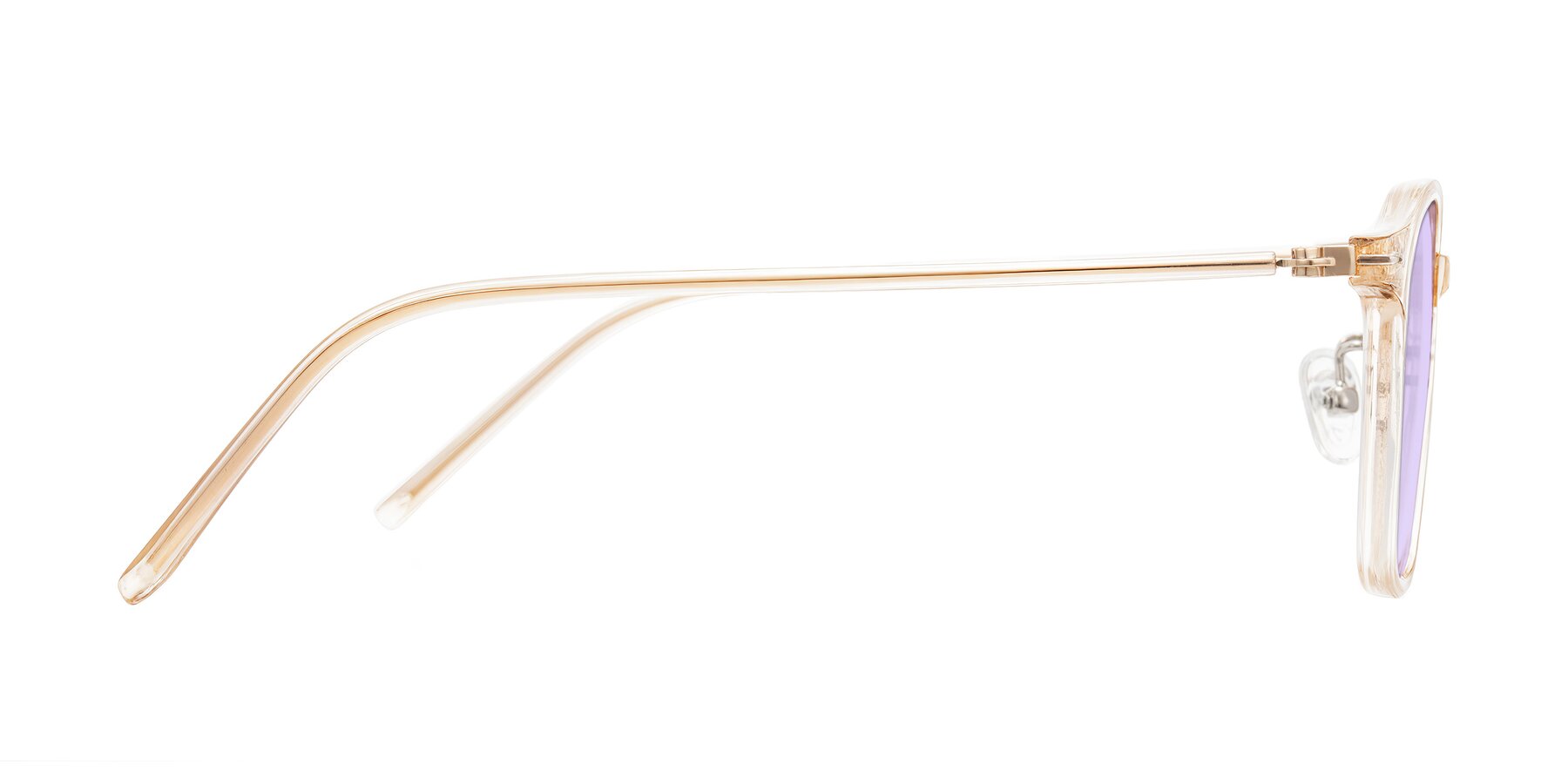 Side of Bicknell in Light Orange with Light Purple Tinted Lenses