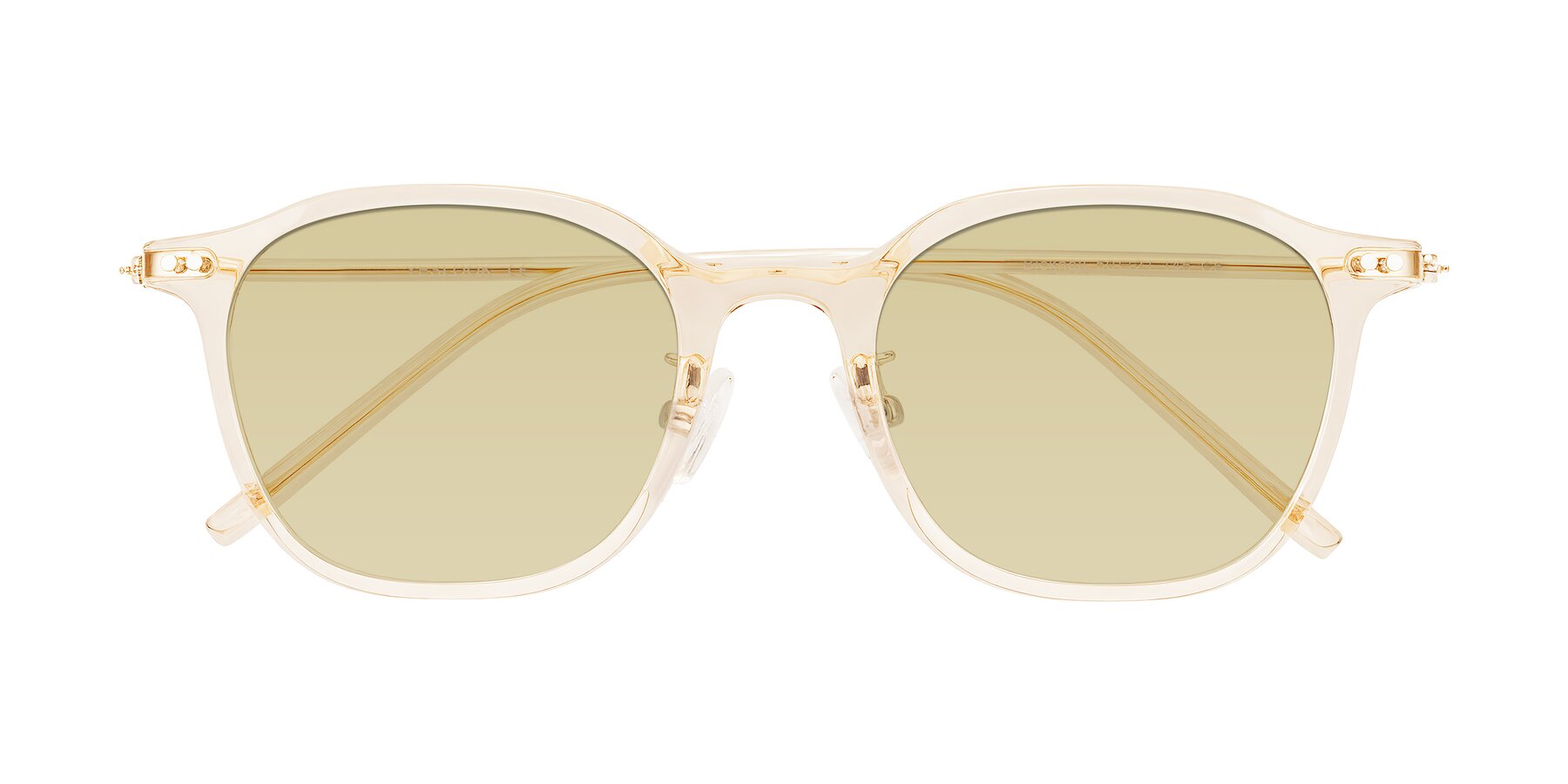 Folded Front of Bicknell in Light Orange with Light Champagne Tinted Lenses