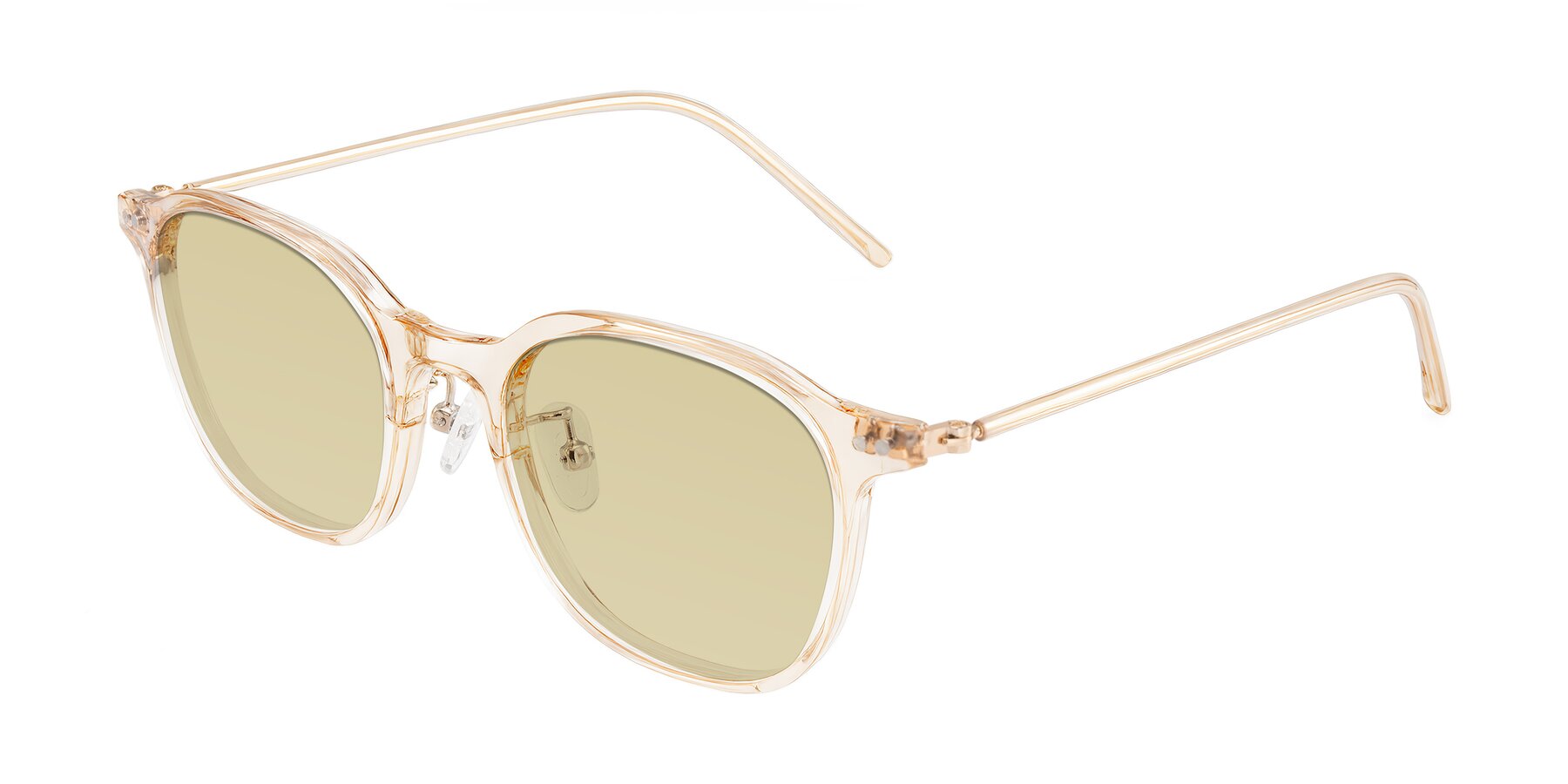 Angle of Bicknell in Light Orange with Light Champagne Tinted Lenses