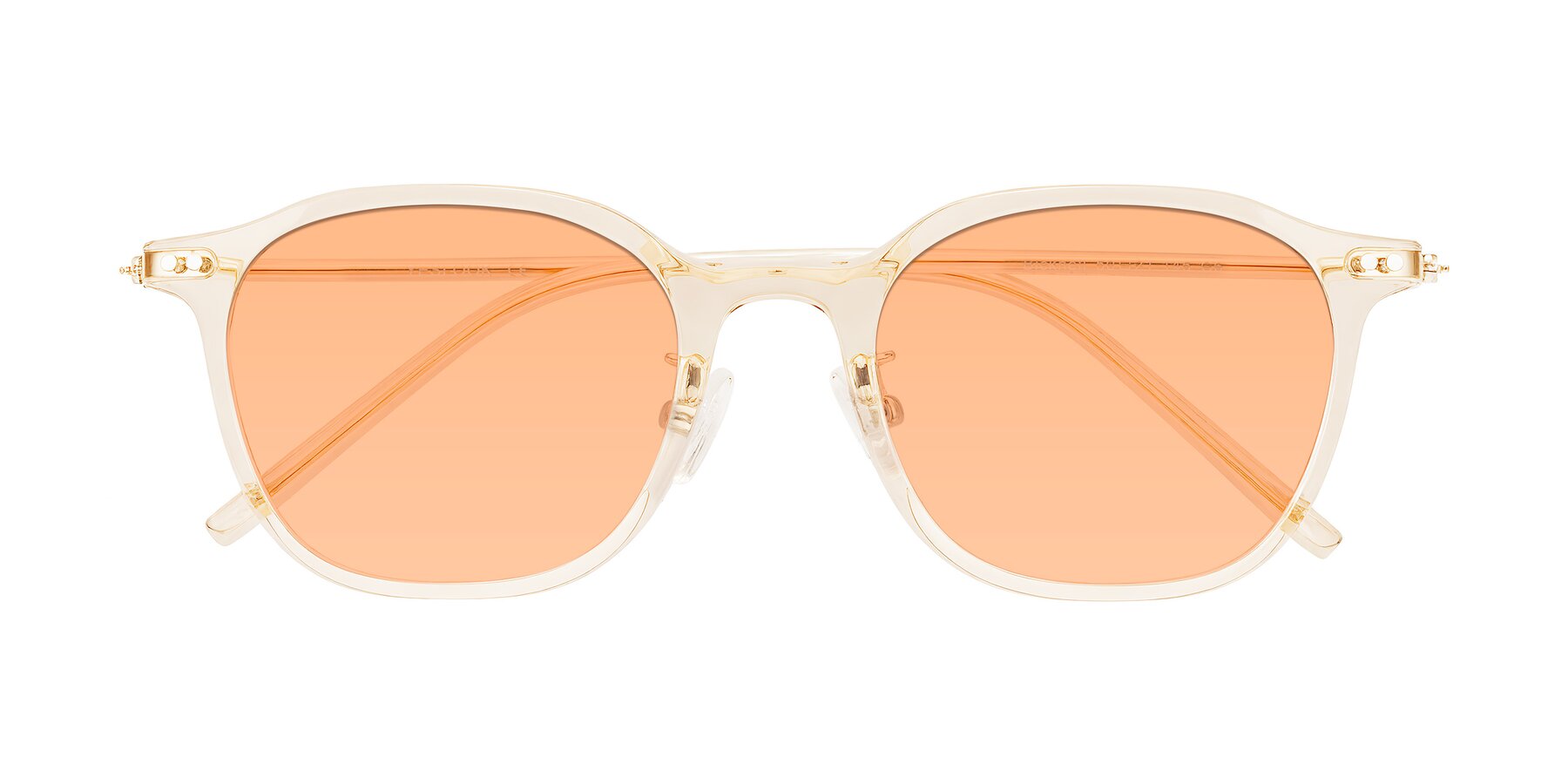 Folded Front of Bicknell in Light Orange with Light Orange Tinted Lenses