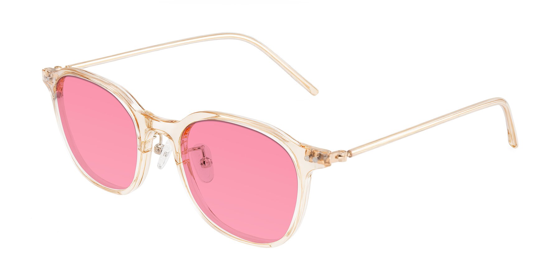 Angle of Bicknell in Light Orange with Pink Tinted Lenses