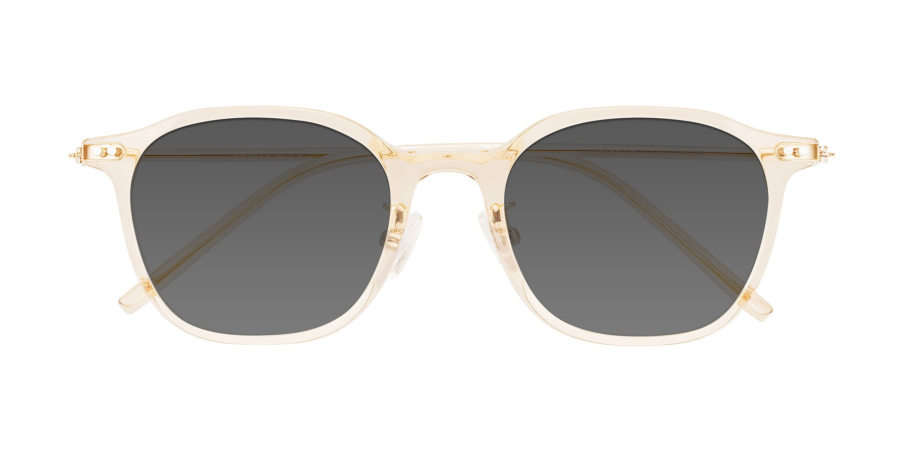 Folded Front of Bicknell in Light Orange with Medium Gray Tinted Lenses