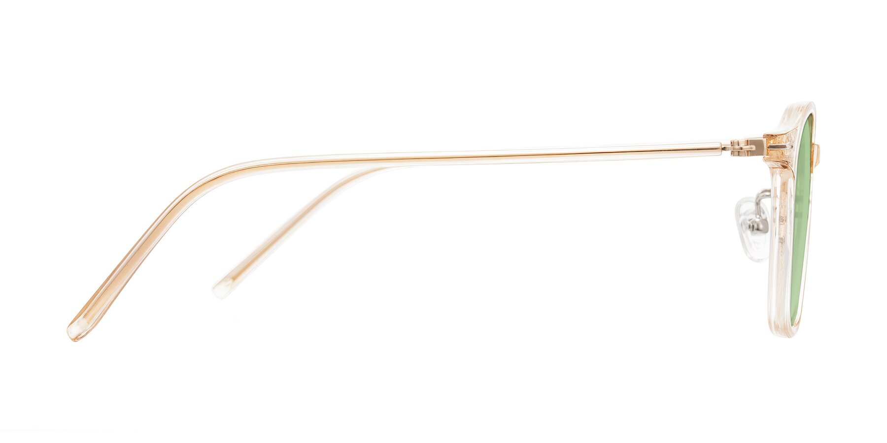 Side of Bicknell in Light Orange with Medium Green Tinted Lenses