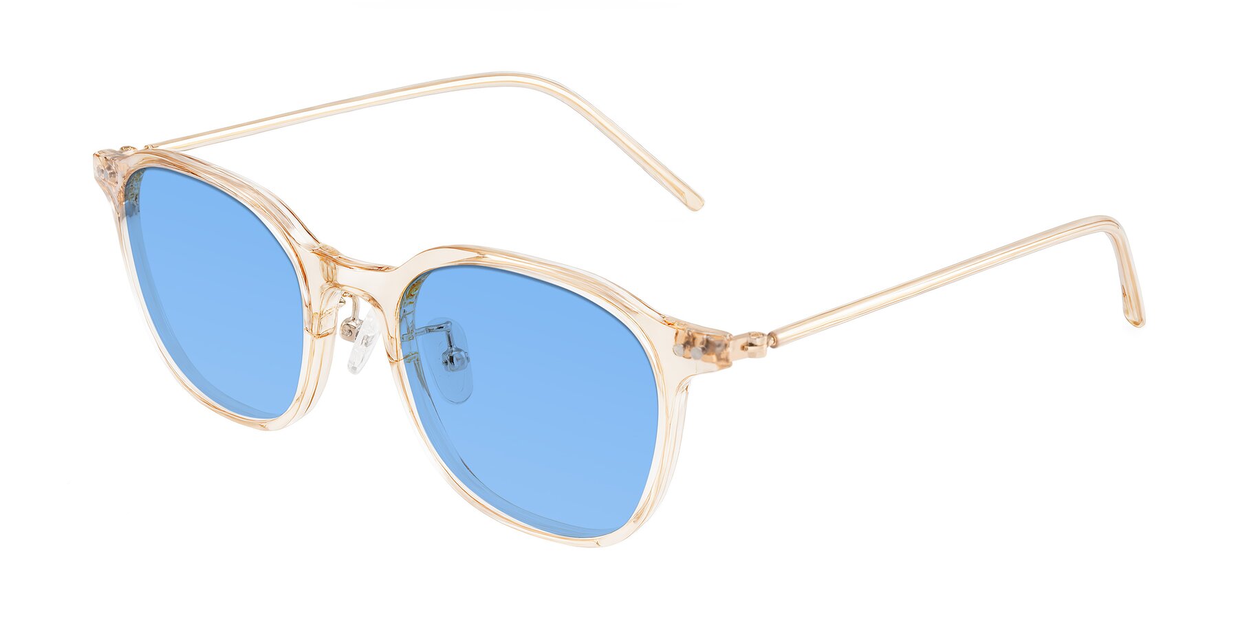 Angle of Bicknell in Light Orange with Medium Blue Tinted Lenses