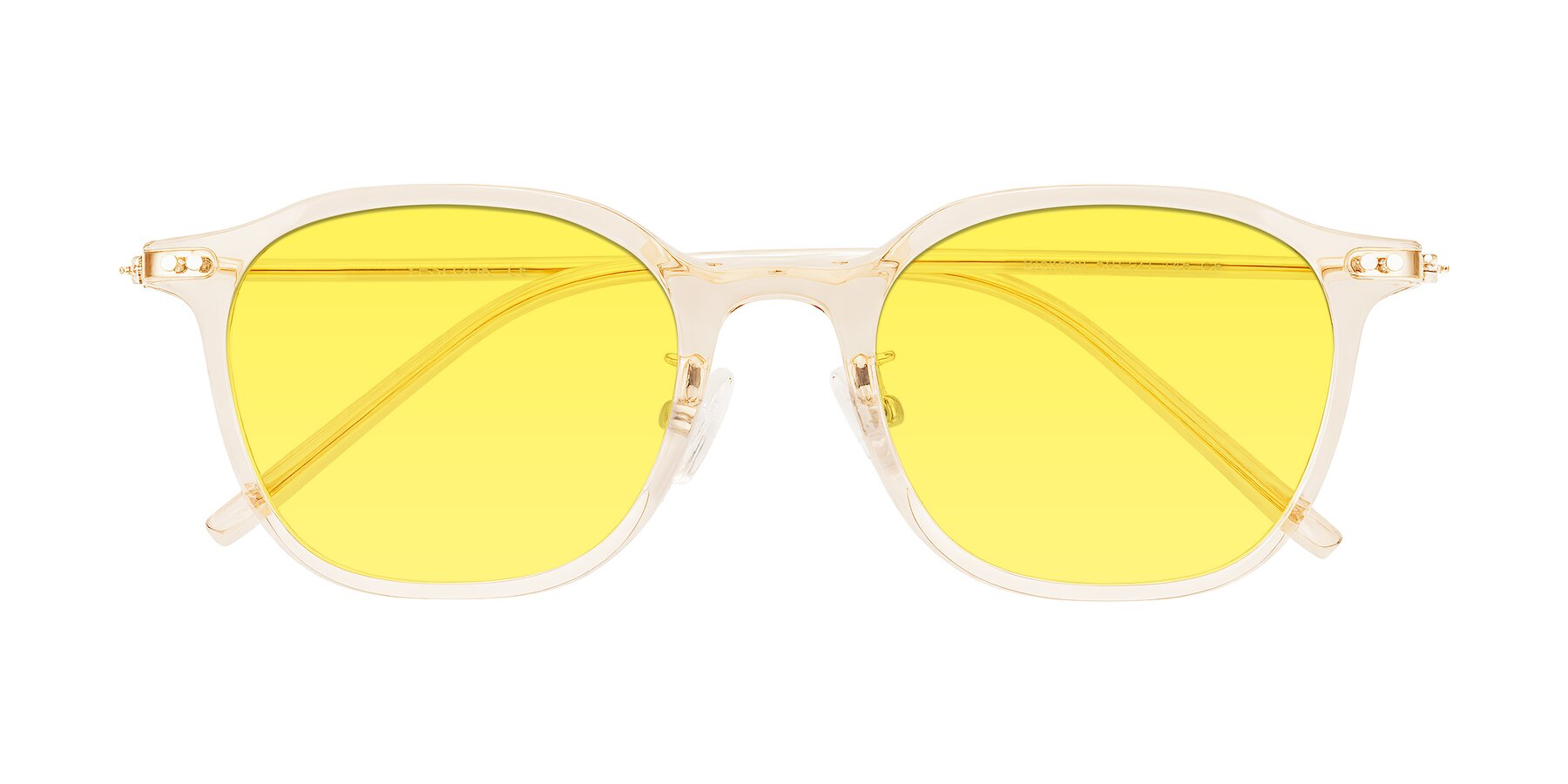 Folded Front of Bicknell in Light Orange with Medium Yellow Tinted Lenses