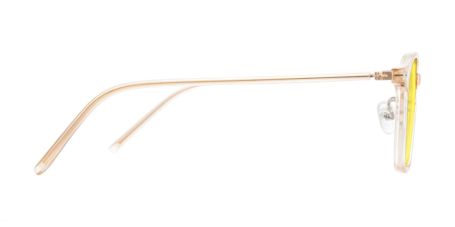 Side of Bicknell in Light Orange with Medium Yellow Tinted Lenses