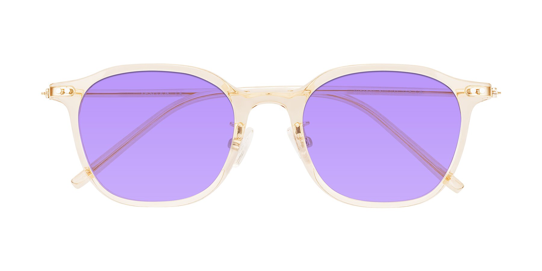 Folded Front of Bicknell in Light Orange with Medium Purple Tinted Lenses