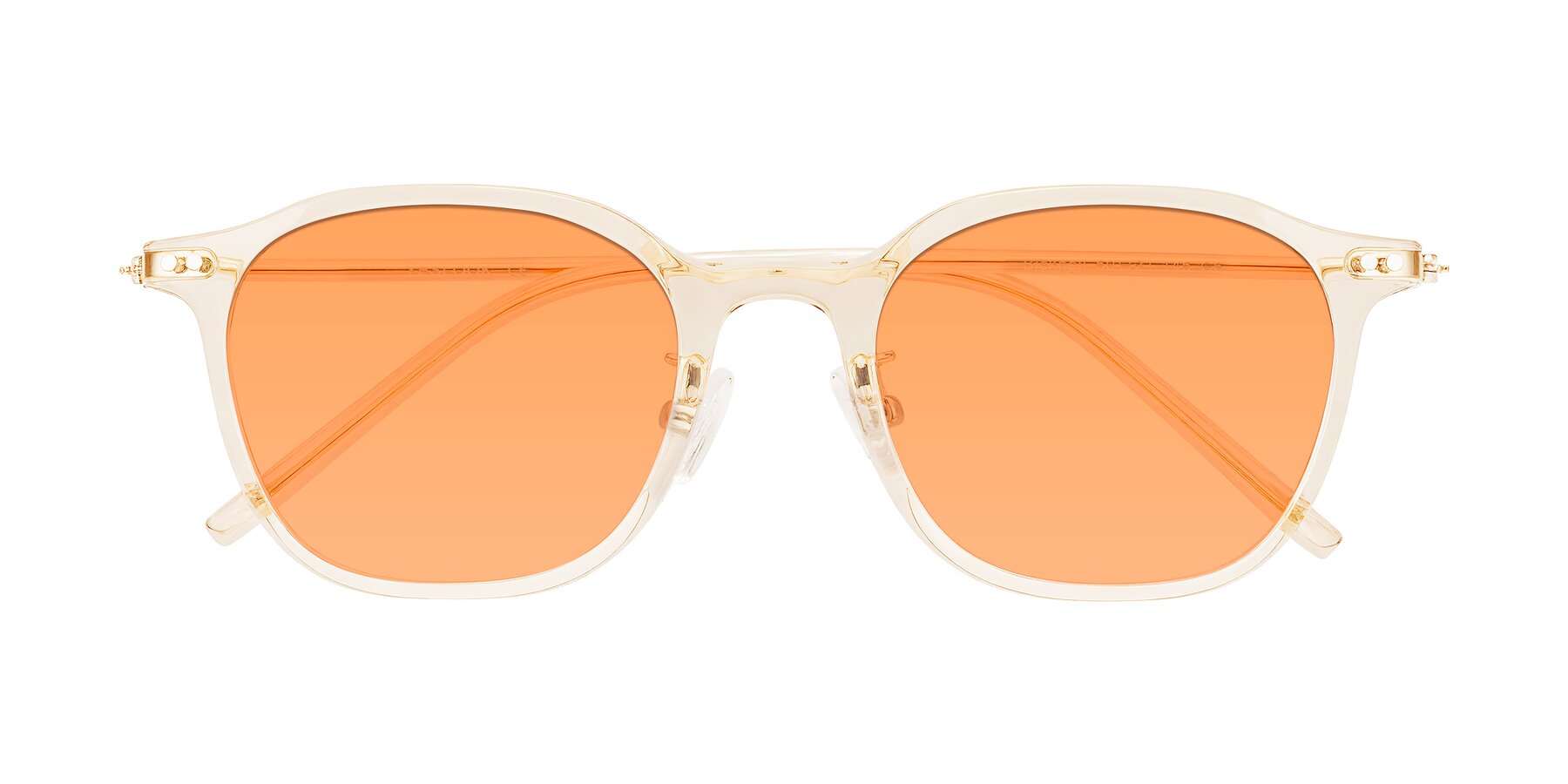 Folded Front of Bicknell in Light Orange with Medium Orange Tinted Lenses
