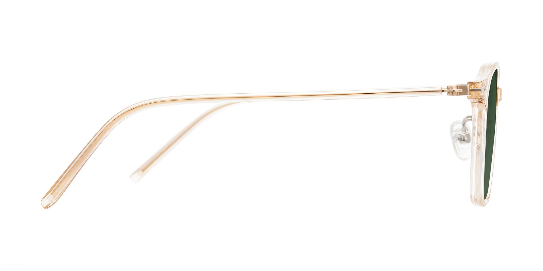 Side of Bicknell in Light Orange with Green Tinted Lenses