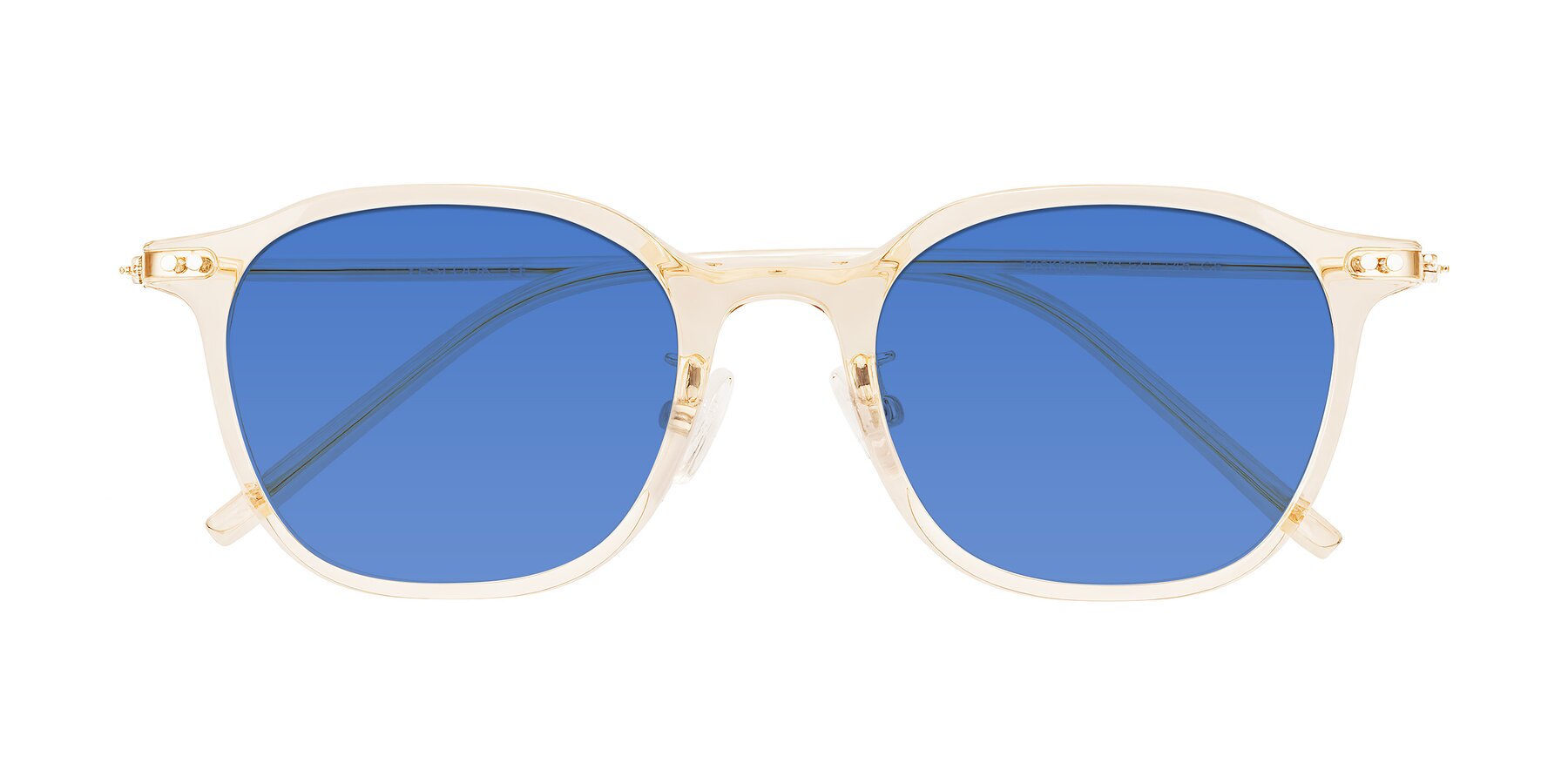 Folded Front of Bicknell in Light Orange with Blue Tinted Lenses