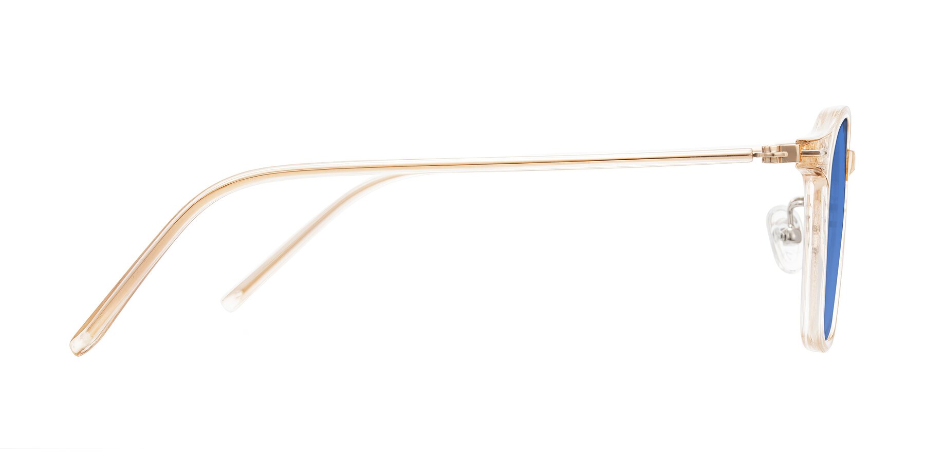 Side of Bicknell in Light Orange with Blue Tinted Lenses