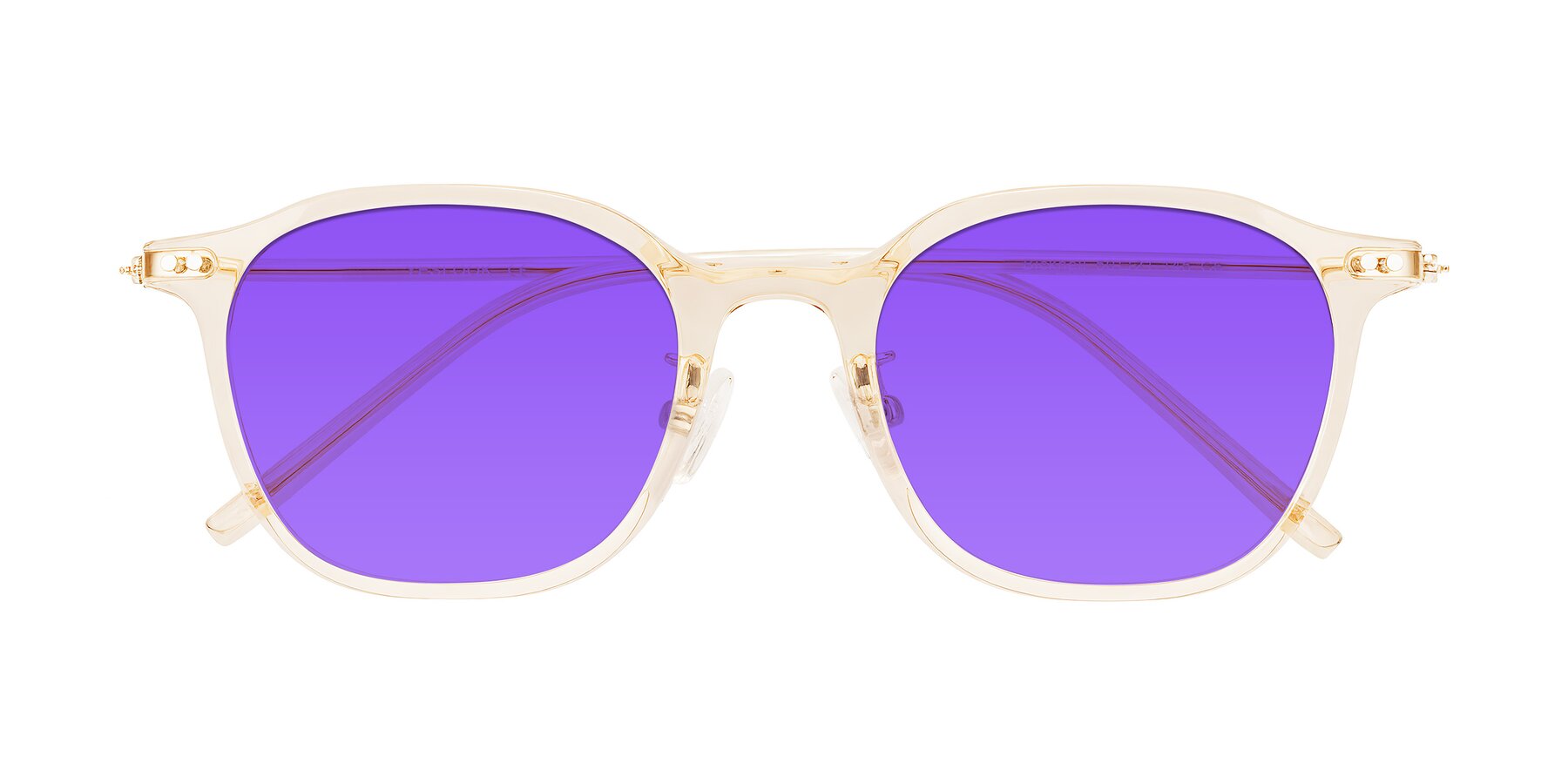 Folded Front of Bicknell in Light Orange with Purple Tinted Lenses