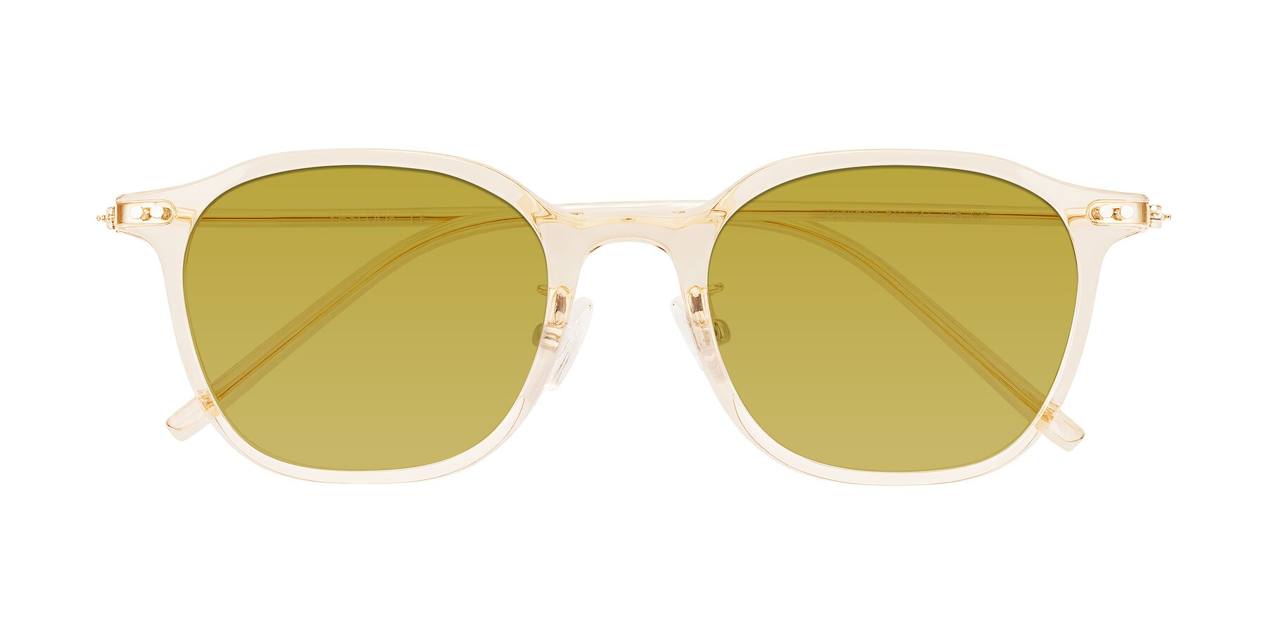 Folded Front of Bicknell in Light Orange with Champagne Tinted Lenses