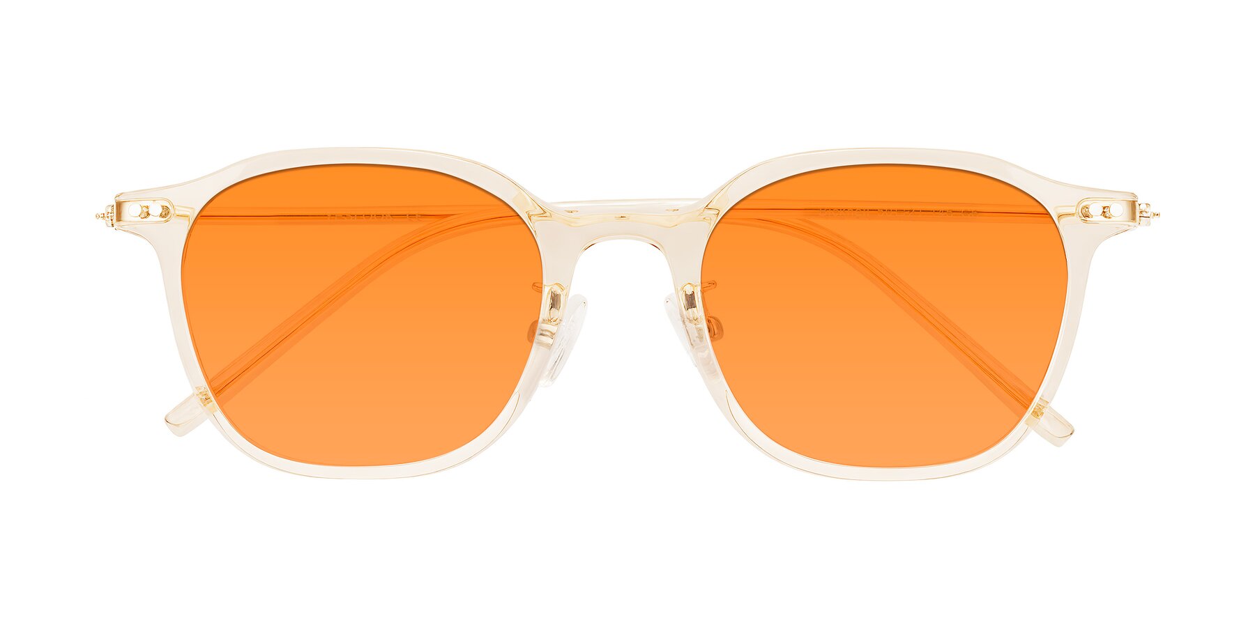 Folded Front of Bicknell in Light Orange with Orange Tinted Lenses