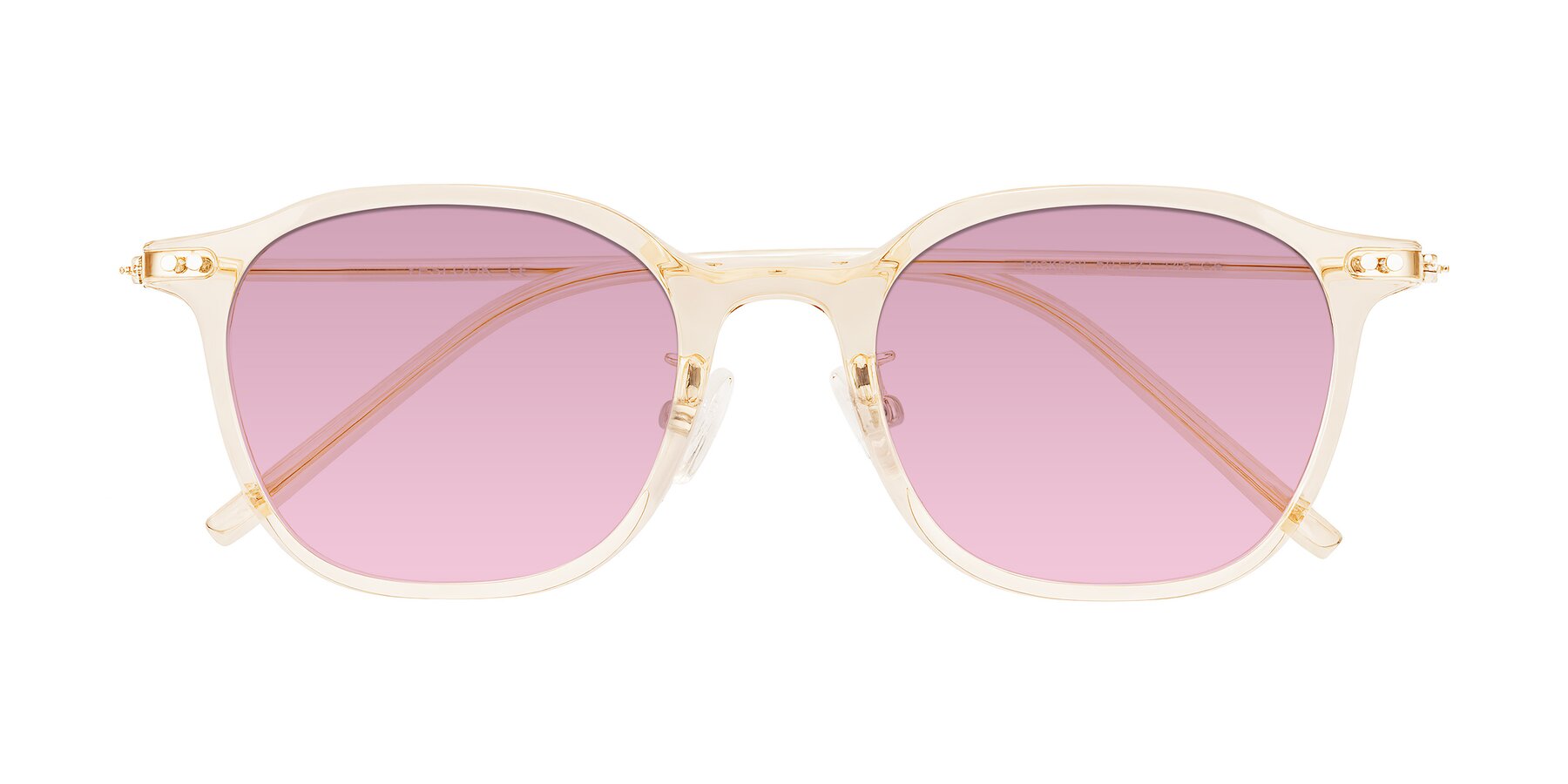 Folded Front of Bicknell in Light Orange with Light Wine Tinted Lenses