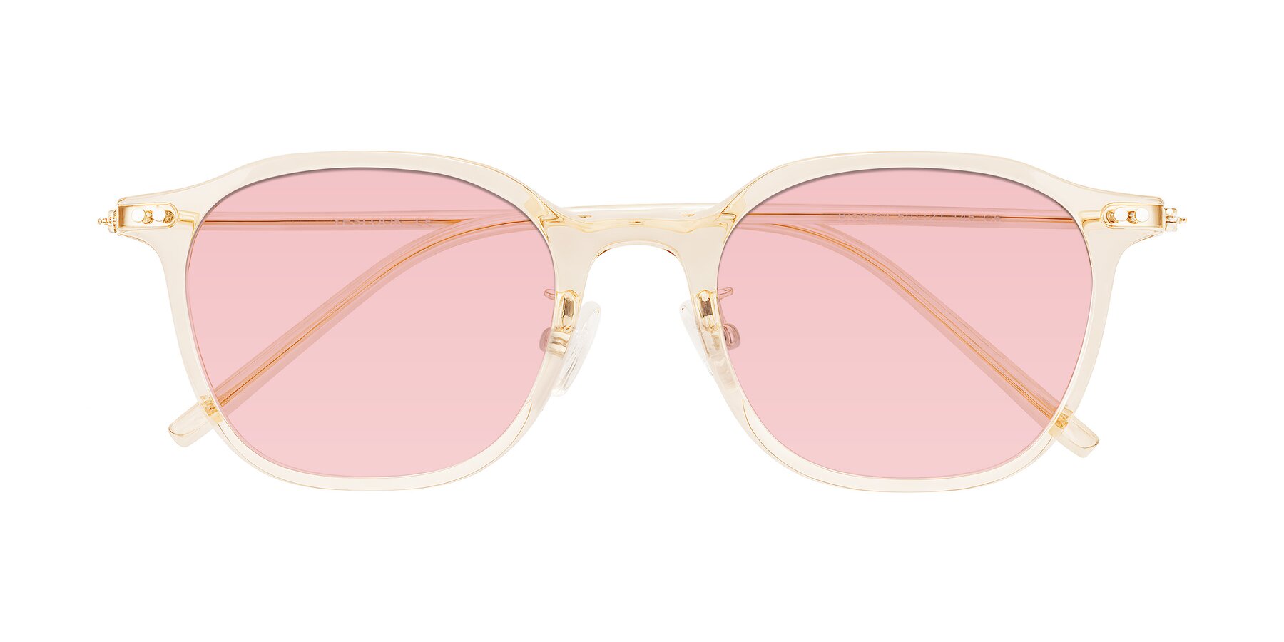 Folded Front of Bicknell in Light Orange with Light Garnet Tinted Lenses