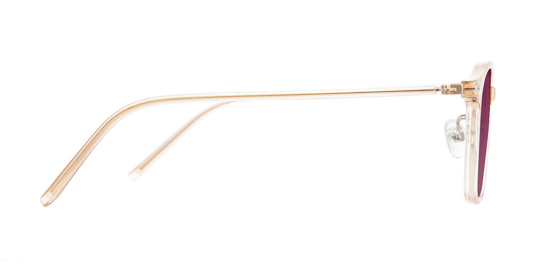 Side of Bicknell in Light Orange with Wine Tinted Lenses