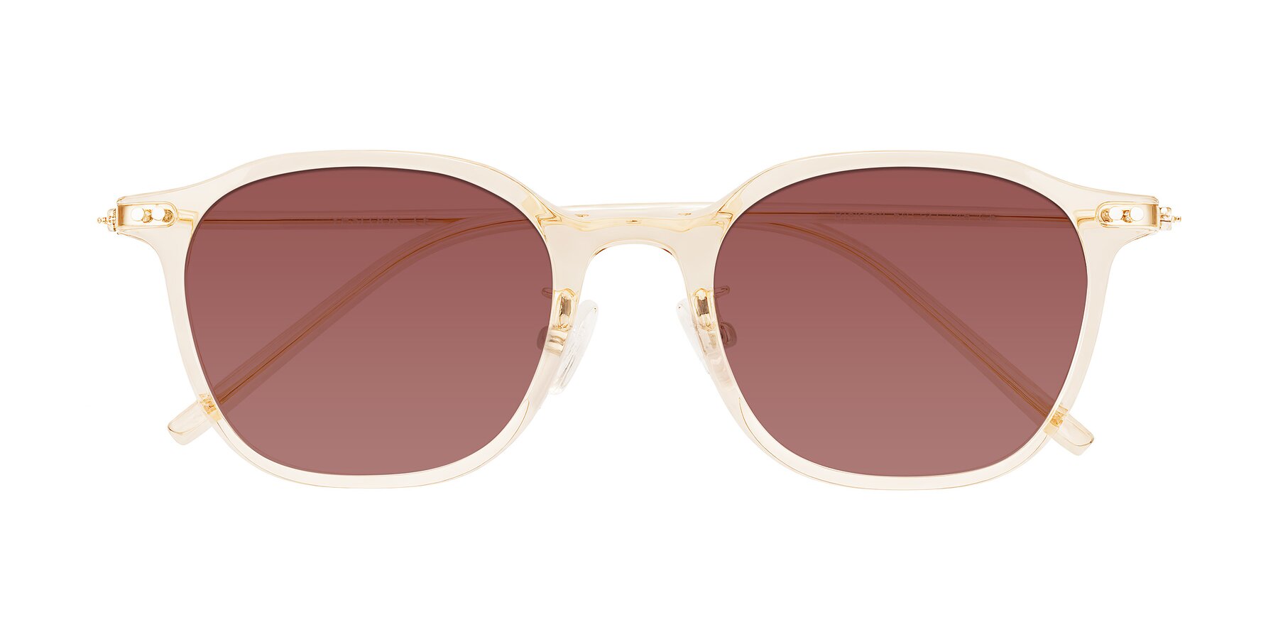 Folded Front of Bicknell in Light Orange with Garnet Tinted Lenses