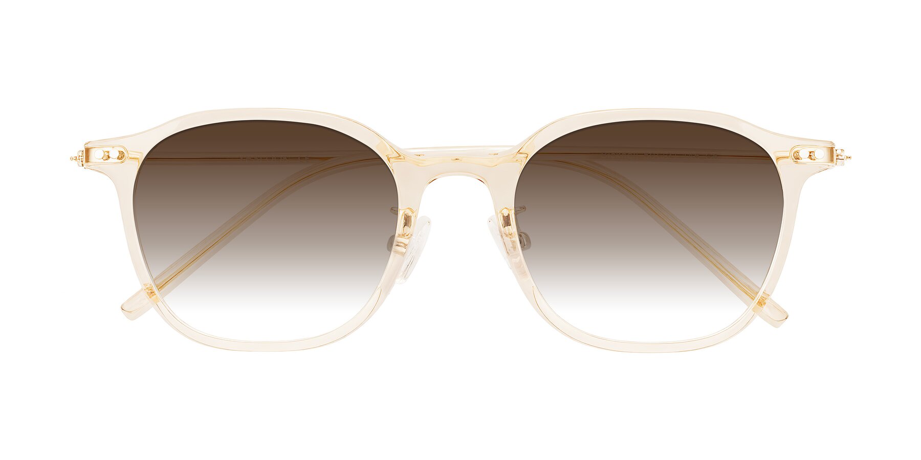 Folded Front of Bicknell in Light Orange with Brown Gradient Lenses