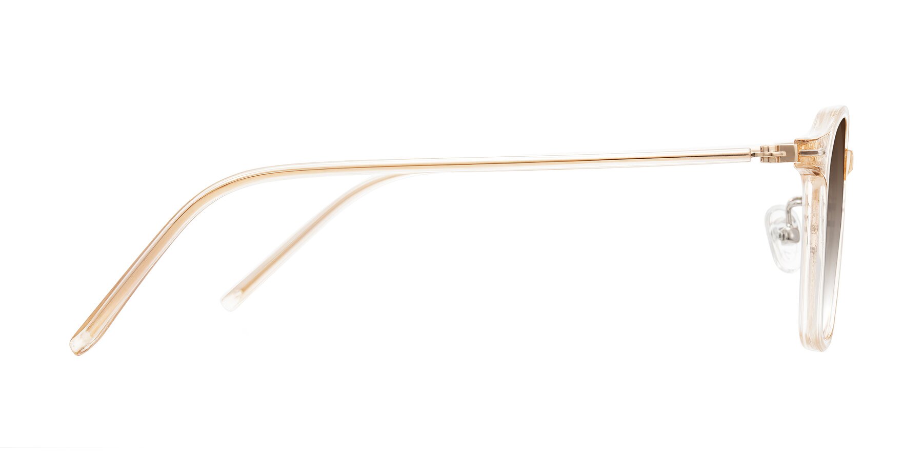 Side of Bicknell in Light Orange with Brown Gradient Lenses