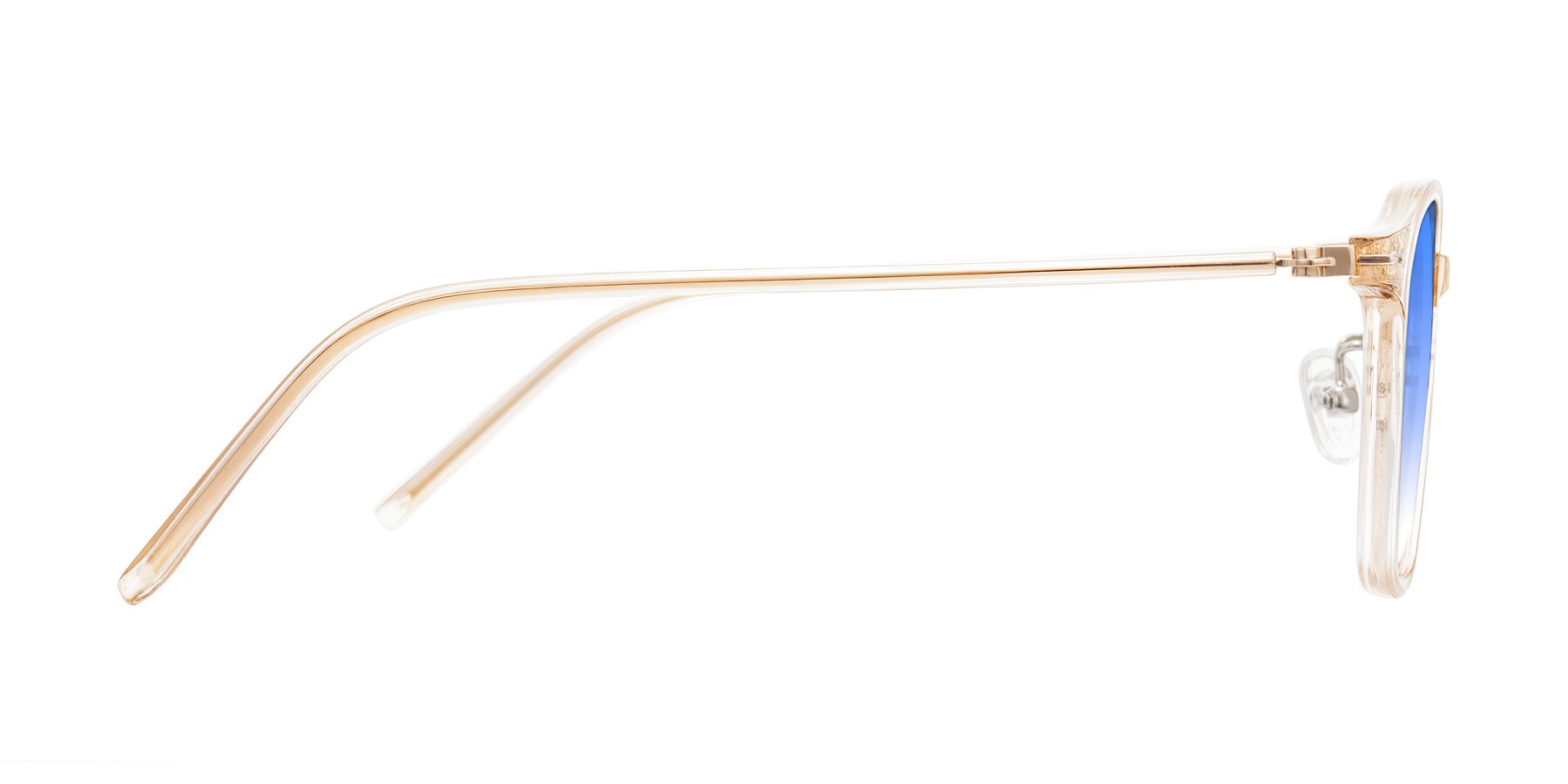 Side of Bicknell in Light Orange with Blue Gradient Lenses