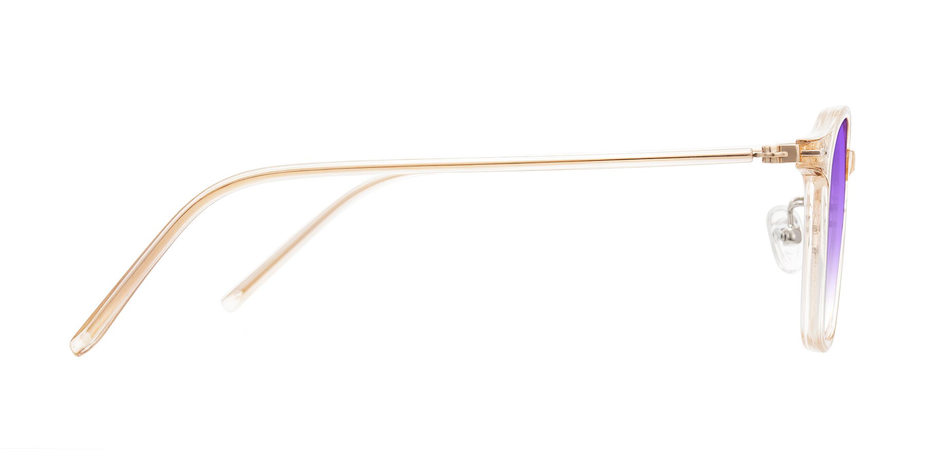 Side of Bicknell in Light Orange with Purple Gradient Lenses