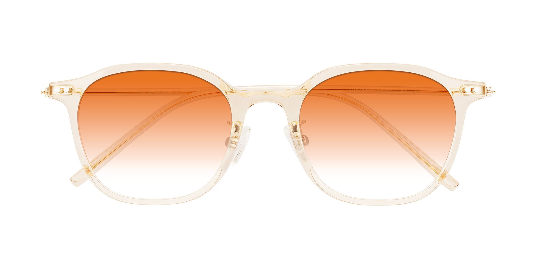 Folded Front of Bicknell in Light Orange with Orange Gradient Lenses