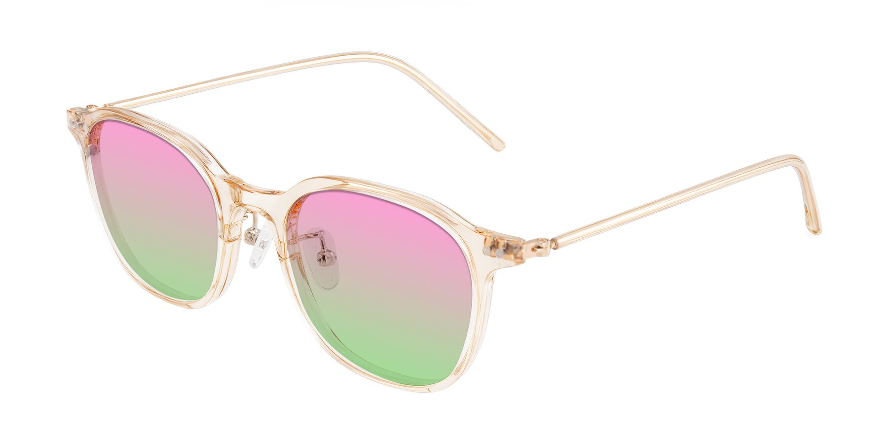 Angle of Bicknell in Light Orange with Pink / Green Gradient Lenses