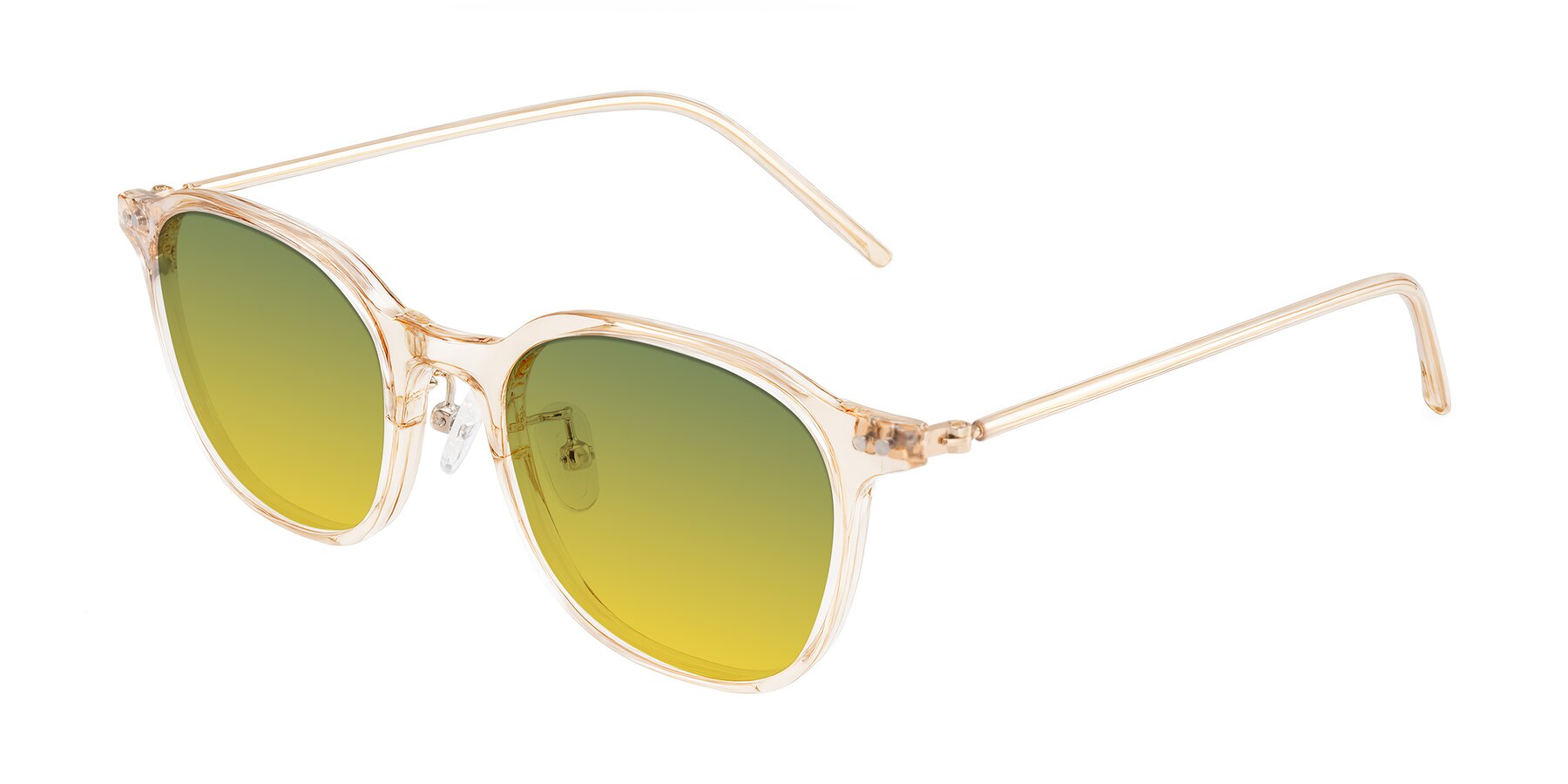 Angle of Bicknell in Light Orange with Green / Yellow Gradient Lenses