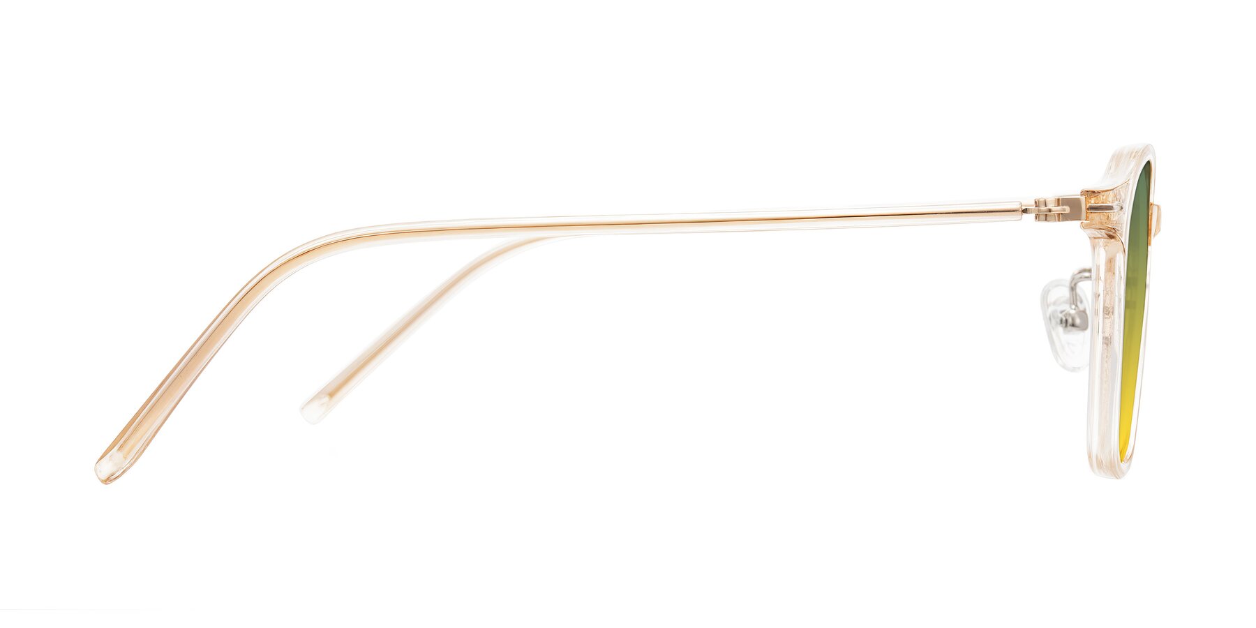 Side of Bicknell in Light Orange with Green / Yellow Gradient Lenses