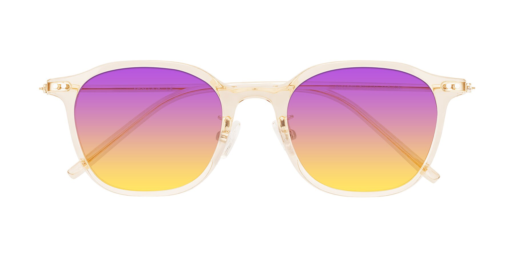 Folded Front of Bicknell in Light Orange with Purple / Yellow Gradient Lenses