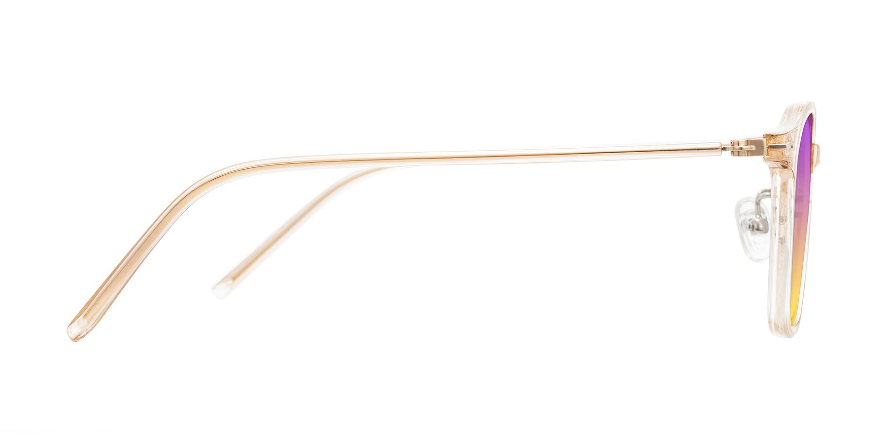 Side of Bicknell in Light Orange with Purple / Yellow Gradient Lenses