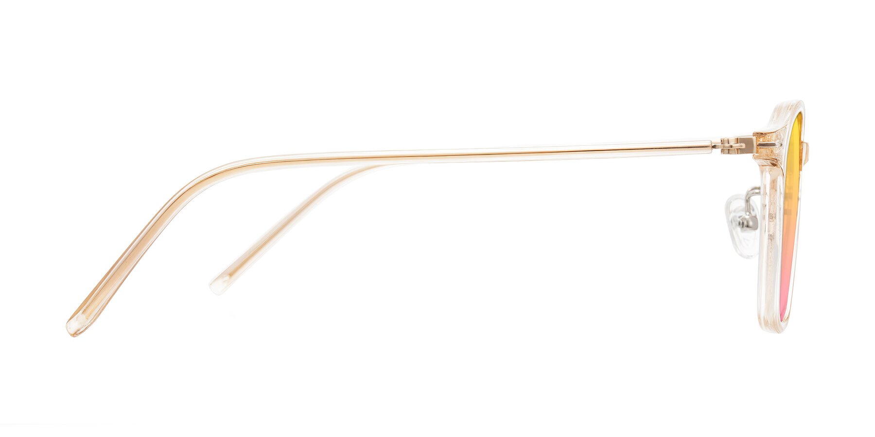 Side of Bicknell in Light Orange with Yellow / Pink Gradient Lenses