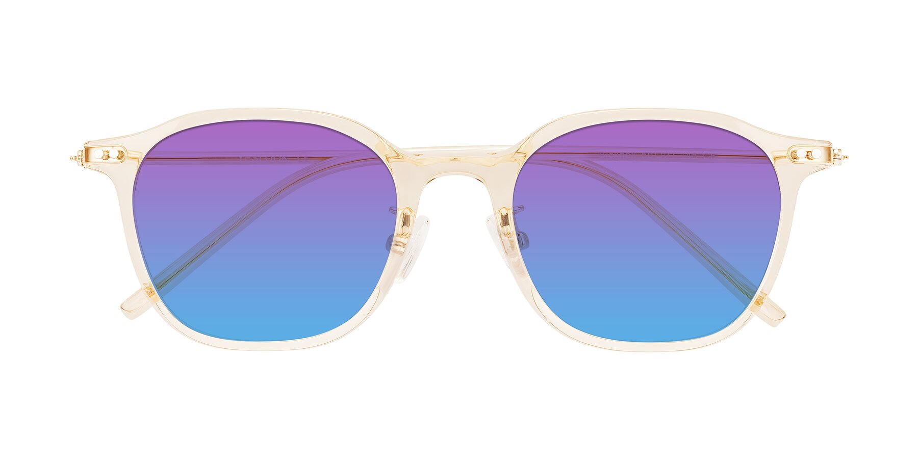 Folded Front of Bicknell in Light Orange with Purple / Blue Gradient Lenses