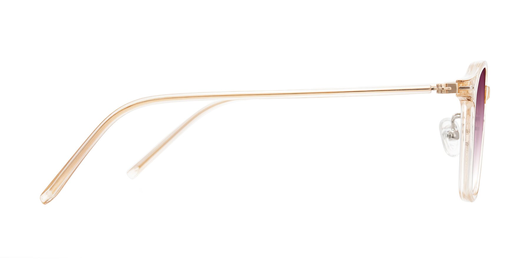 Side of Bicknell in Light Orange with Wine Gradient Lenses