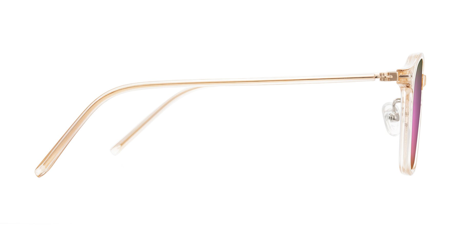 Side of Bicknell in Light Orange with Pink Mirrored Lenses