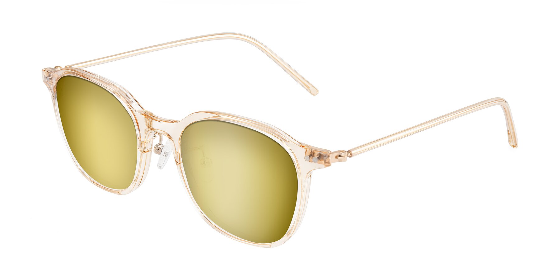 Angle of Bicknell in Light Orange with Gold Mirrored Lenses