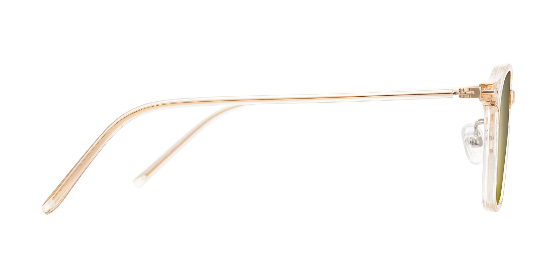 Side of Bicknell in Light Orange with Gold Mirrored Lenses