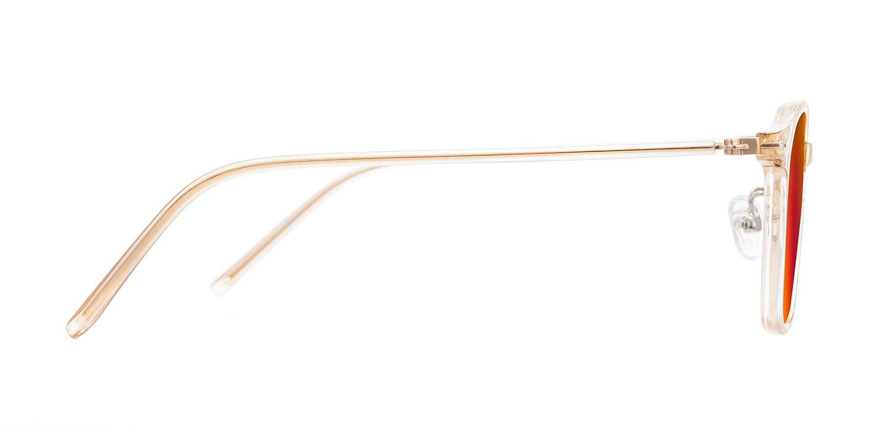 Side of Bicknell in Light Orange with Red Gold Mirrored Lenses