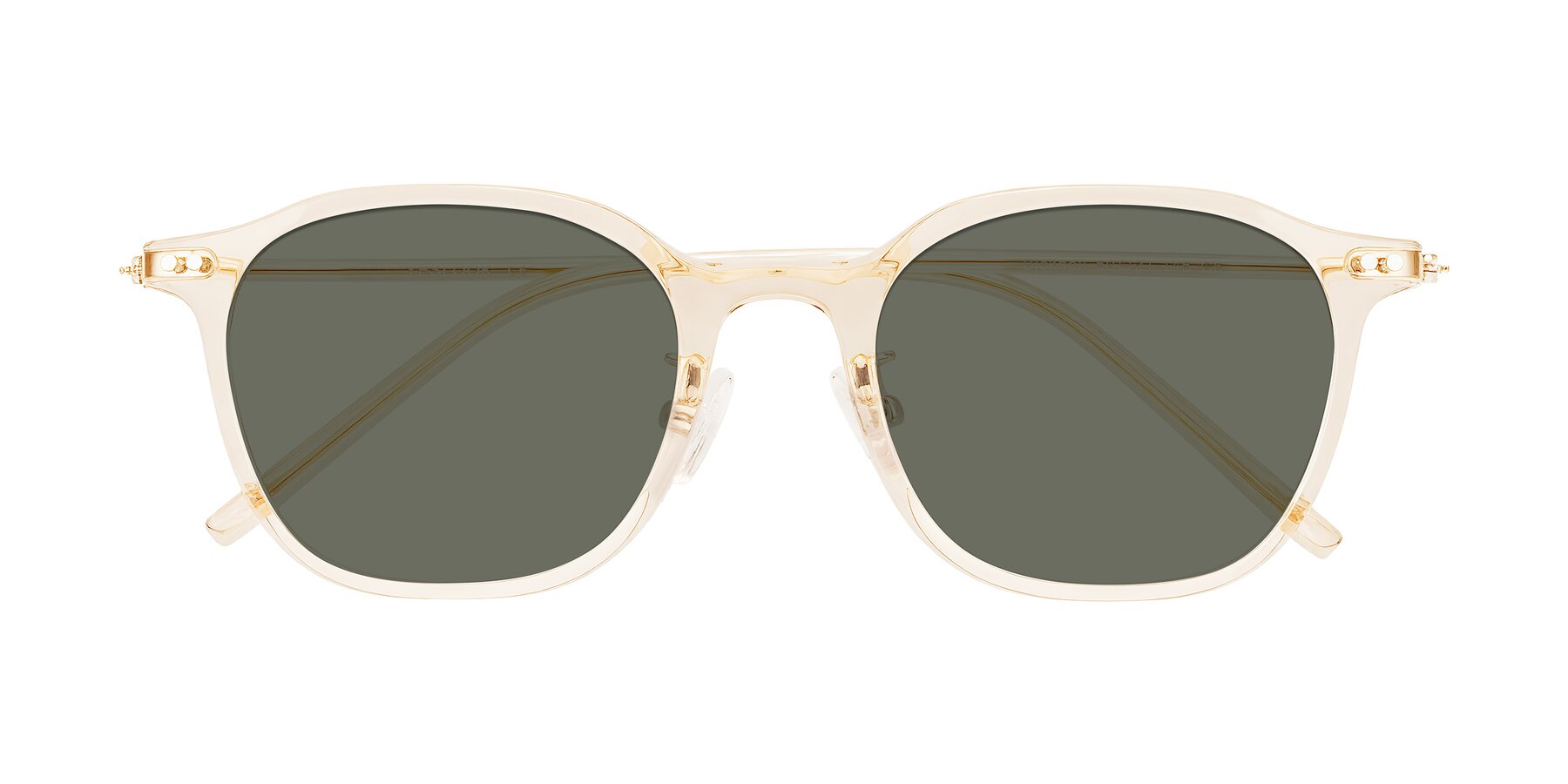 Folded Front of Bicknell in Light Orange with Gray Polarized Lenses