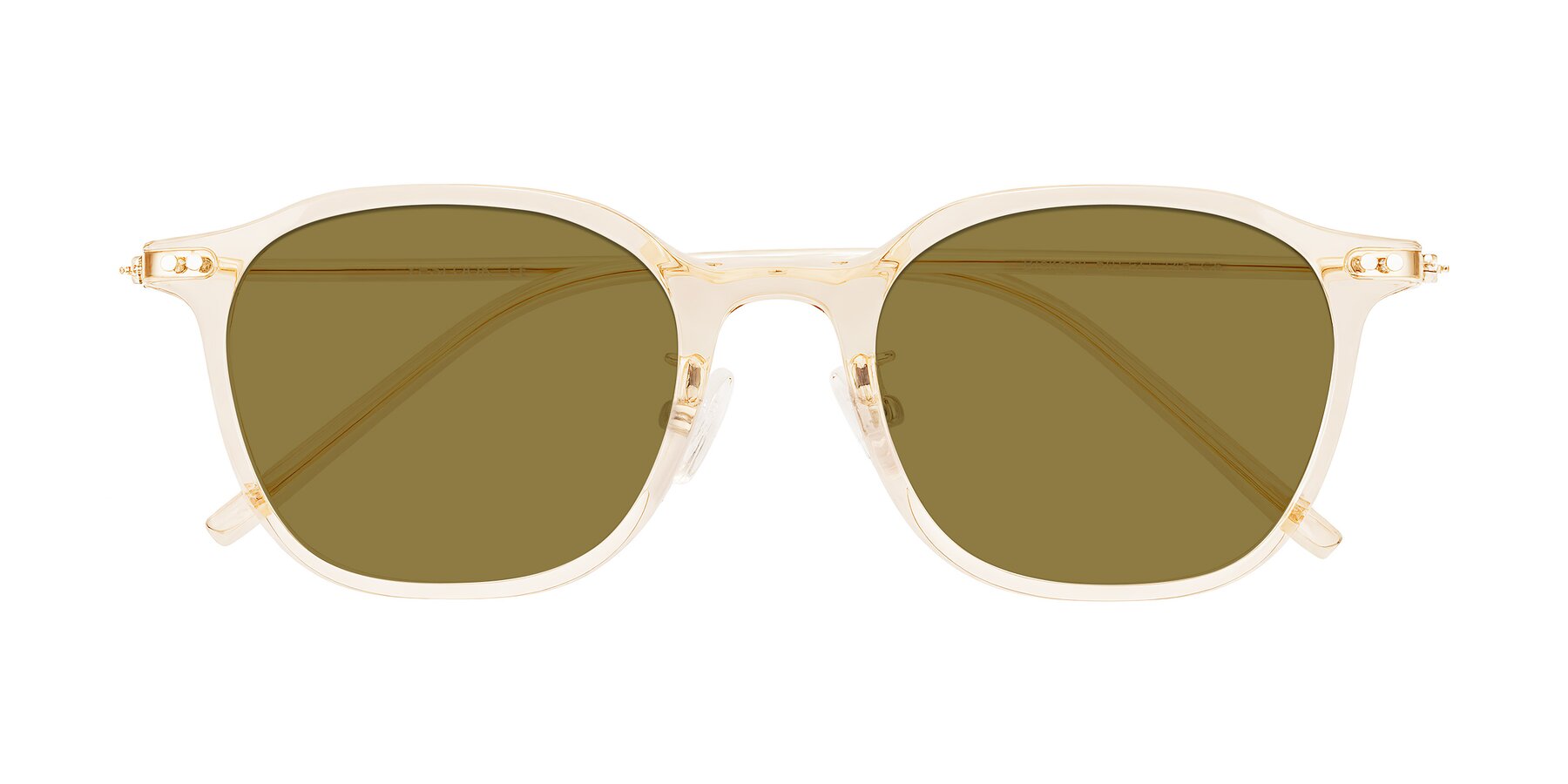 Folded Front of Bicknell in Light Orange with Brown Polarized Lenses