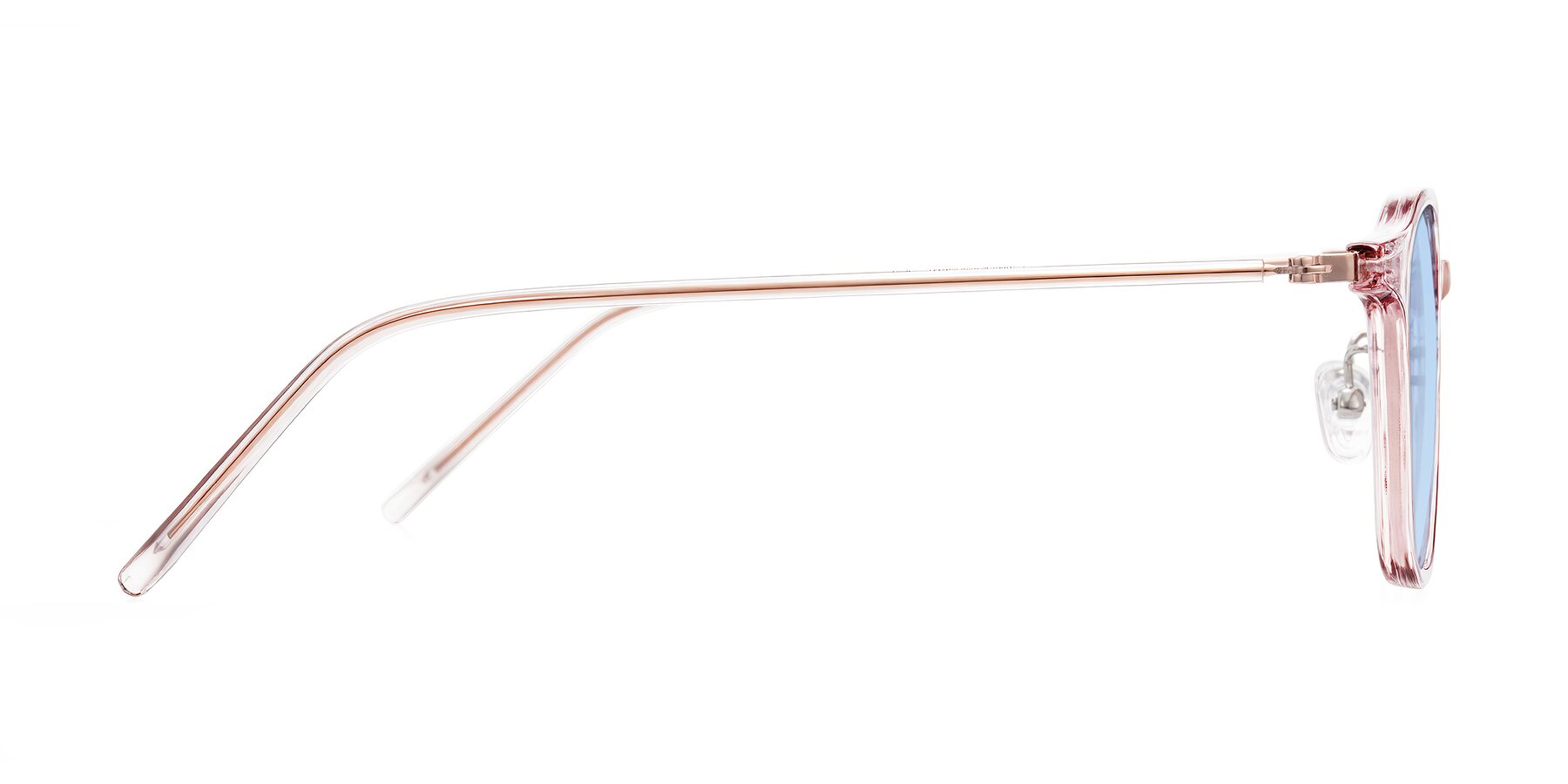 Side of Bicknell in Light Wine with Light Blue Tinted Lenses