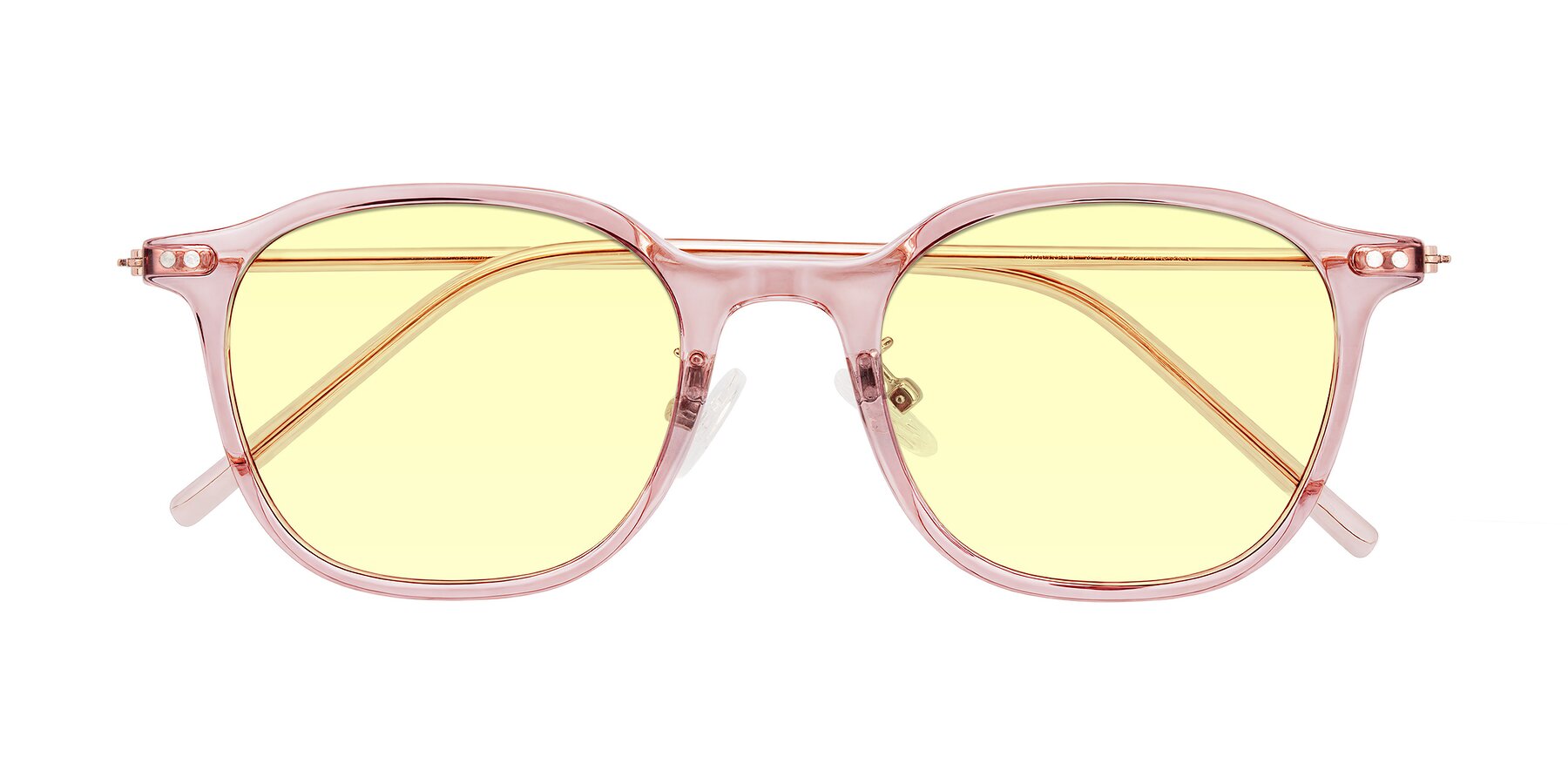 Folded Front of Bicknell in Light Wine with Light Yellow Tinted Lenses