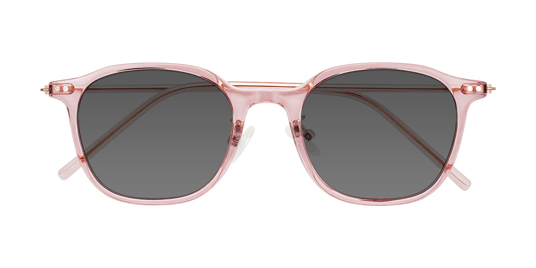 Folded Front of Bicknell in Light Wine with Medium Gray Tinted Lenses