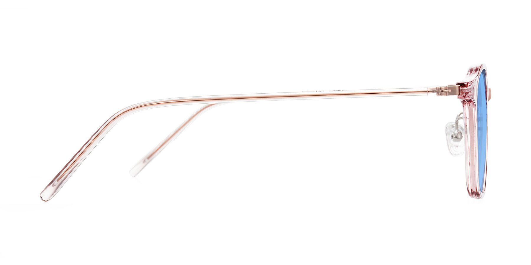 Side of Bicknell in Light Wine with Medium Blue Tinted Lenses