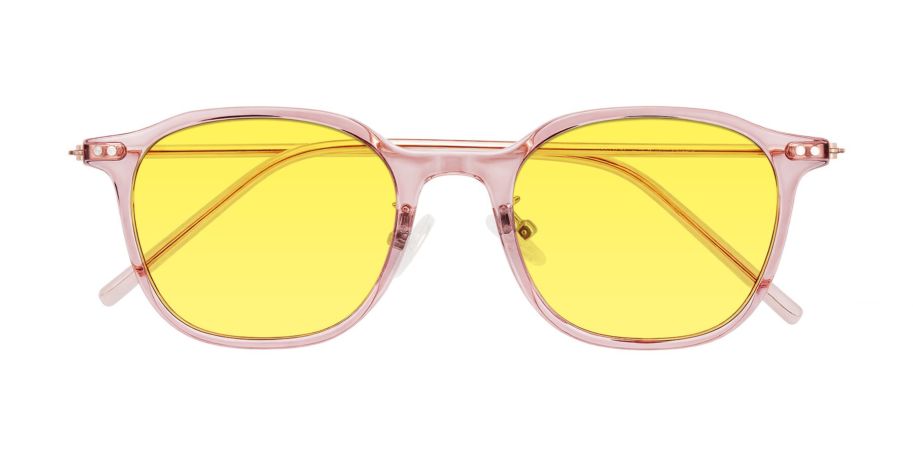 Folded Front of Bicknell in Light Wine with Medium Yellow Tinted Lenses