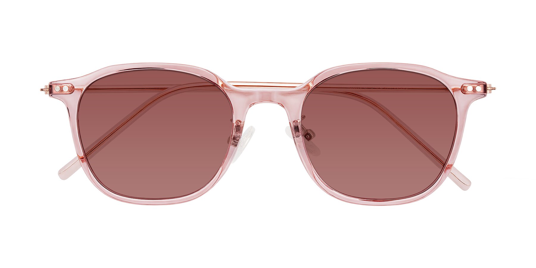 Folded Front of Bicknell in Light Wine with Garnet Tinted Lenses