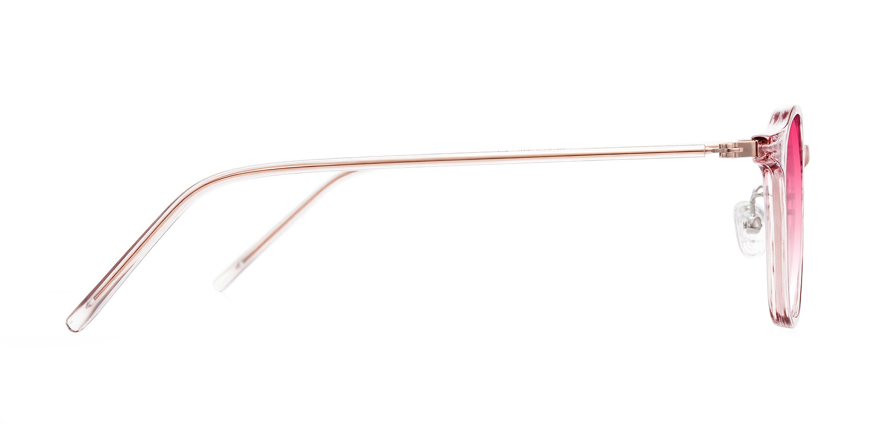 Side of Bicknell in Light Wine with Pink Gradient Lenses