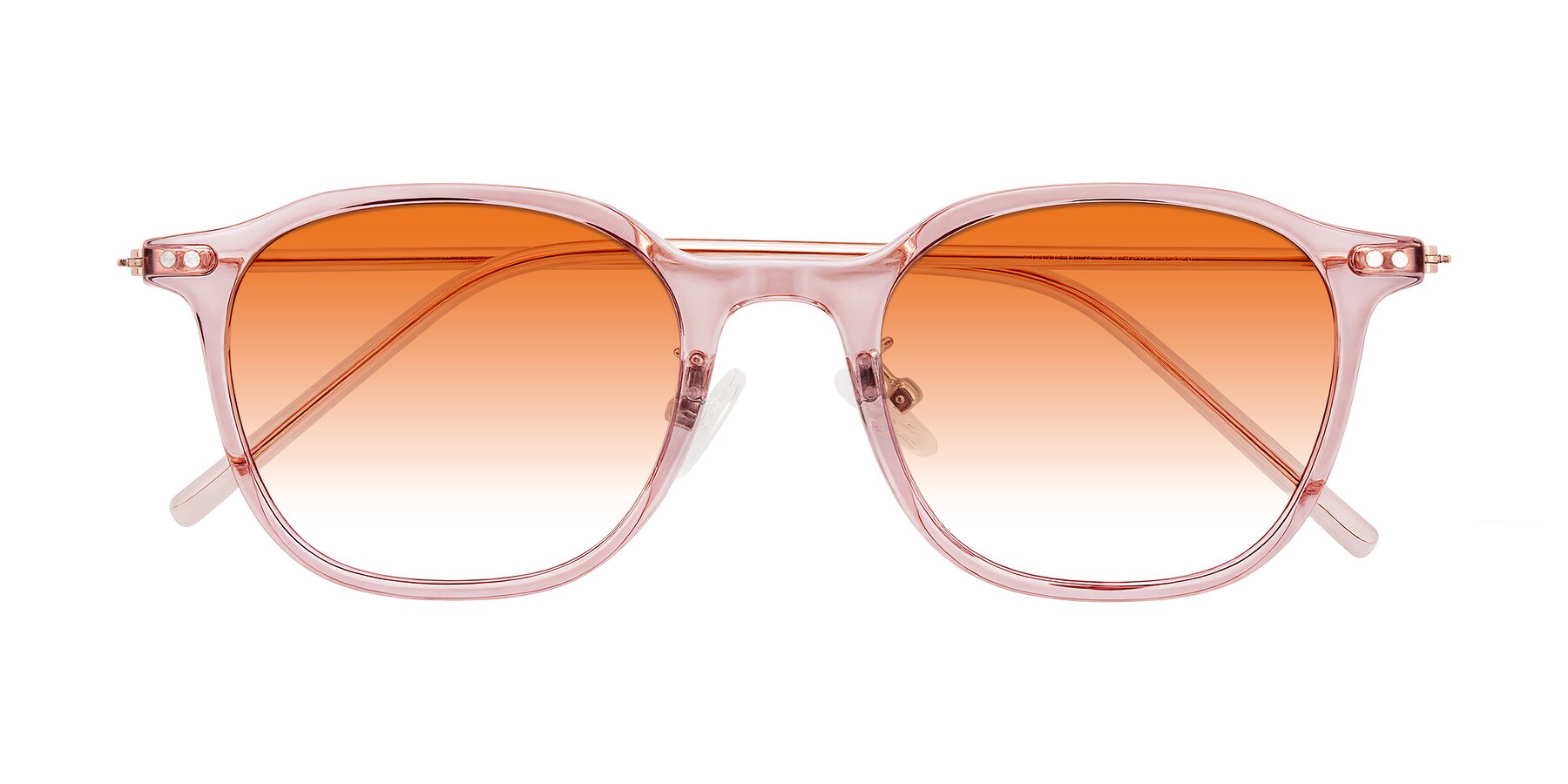 Folded Front of Bicknell in Light Wine with Orange Gradient Lenses